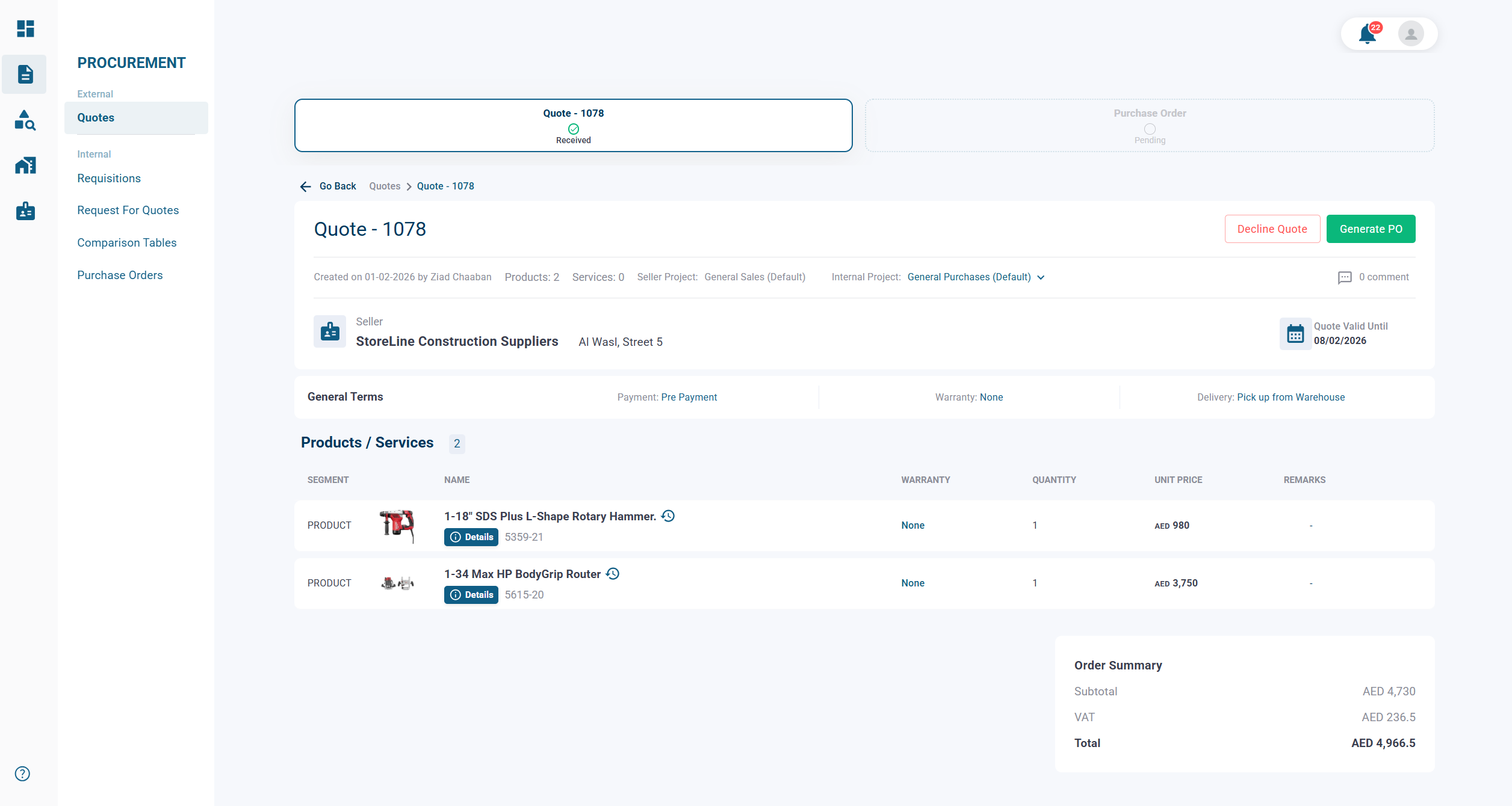Receiving Quotes Faster